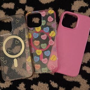 Heart Pattern and Pink Phone Cases
